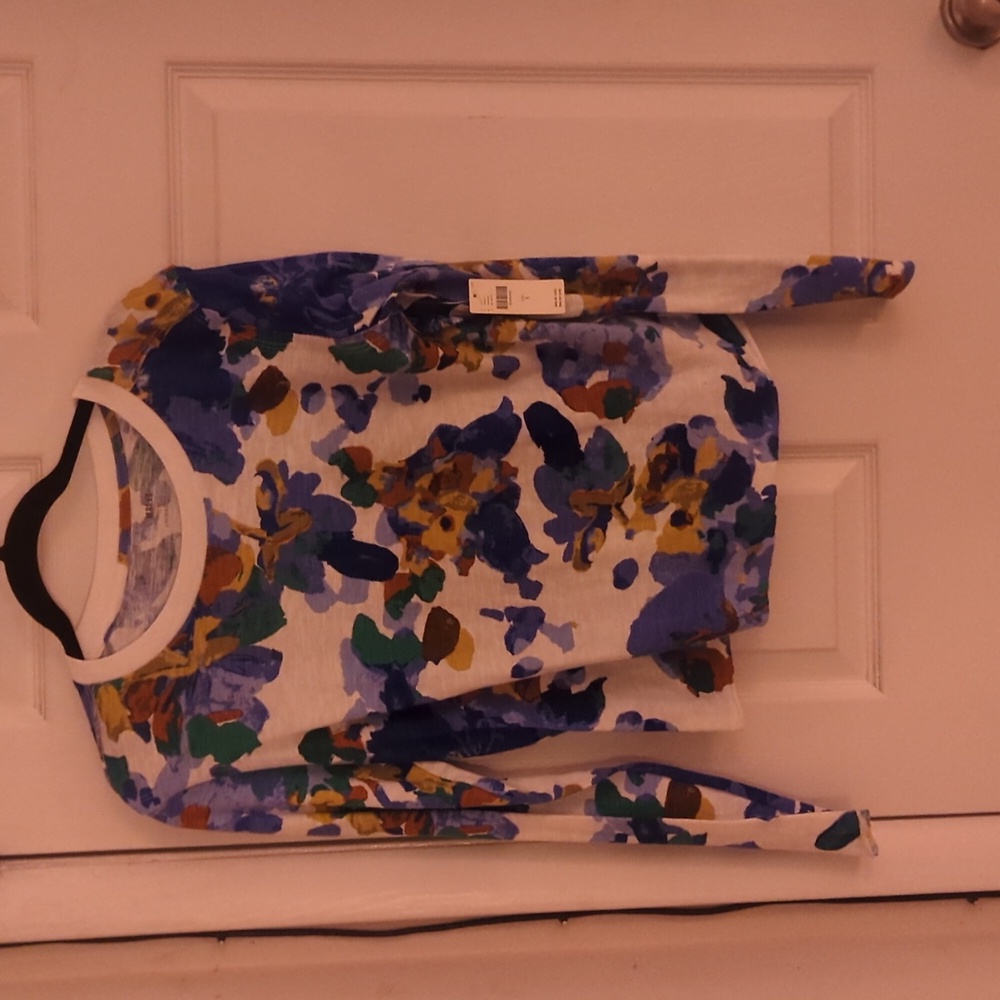 Anthropologie Multicolor Floral Long Sleeve Tee